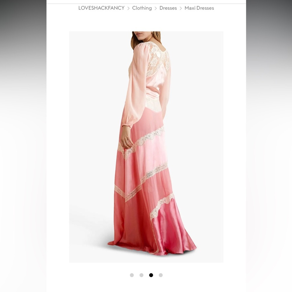 LoveShackFancy White/pink Lace Gown